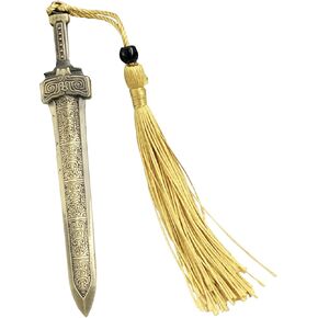 Sword Bookmark - Metal Bookmark, Bookmarks with Tassels, Your Reading Assistants, Classroom Prizes, Men Bookmarks, Office School Library Bookstore Home (Gold+Bronze)