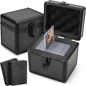 FunGuys Toploader Storage Box, Sports Card Storage Case, Top Loader Card Storage, Top Loader Storage Boxes, Trading Card Case Holds 400+ Card, One Touch Card Holder