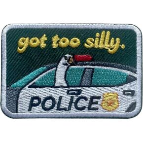 Got to Silly Patch, Funny Size 3 Inches Iron On Police Goose Embroidery Patches for Hats Clothes Backpacks Jeans, DIY Sew On Patches, Fabric Patches, Funny Meme Patches, Gift for Boys Girls