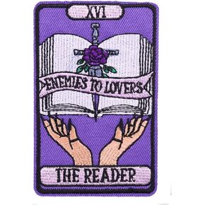 Ruoming 1 PCS Tarot Card Iron On or Sew On Embroidery Patch DIY Accessories (Tarot 1)