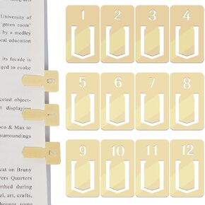 CRASPIRE 12PCS BRASS LOTCRKS 1-12 Number Mini Planner Page Page Clips Book Book Book Darts Darts Book Thend