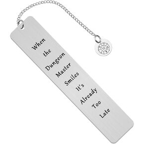 Dungeons and Dragons Gifts for Men Women Dungeon Master Gift When The Dungeon Master Smiles It's Already Too Late Bookmark Gift for DND Player DND Lover Gift RPG Gamer Gift