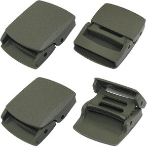 4PCS Belt Buckle for Webbing POM 3.8cm Dark Green Plastic Belt Buckle Eco-friendly Security Material Belt Buckle Nylon Canvas Buckle