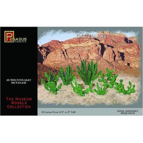 Pegasus PG6507 - Large Cacti Plastic Model Kit, 13-50 mm