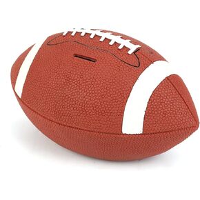 H&W Football Piggy Bank for Boys, Shatterproof Rugby Sports Themed Coin Bank, Large Size, Super Bowl Gift for Kids