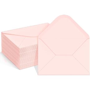 100 Pack 4x6 Envelopes for invitations, Pink A6 Envelopes, Postcard Envelopes, Photo Envelopes, Used for Graduation, Wedding, Baby Shower