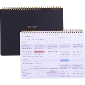 Weekly Planner Notepad-Minimalist 7-Day To Do List, 54 Sheets Dashboard Desktop Planner to Organizes Your Schedule, Set Goals, Track Habits & Daily 3 Priority - Annual Productivity Work Planner