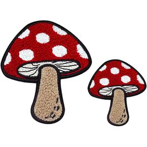 Cute Mushroom Patch Iron-On Patch –Suitable for Jackets, Shirts, and Backpacks