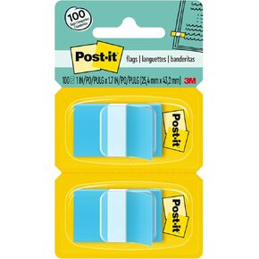 Post-it Flags, 50/Dispenser, 2 Dispensers/Pack, 1 in Wide, Red (680-RD2)