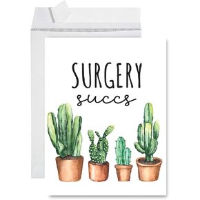 Andaz Press Funny Get Well Soon Jumbo Card 8.5 x 11 inch Blank With Deepest Sympathy Well Wishes Greeting Card with Envelope Big Good Health Sympathy Feel Better Soon From All Of Us Card, 1-Pack