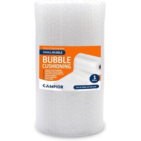 Small Bubble Cushioning Wrap for Moving and Shipping - 30 Ft Bubble Packing Wrap for Packaging Boxes and Mailers, Clear Bubble Roll Moving Supplies, Perforated Every 12 inches, Pack of 1