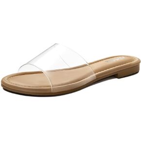 ATHMILE Womens Sandals One Band Slip-on Open Toe Flats Summer Dress Slides Sandals for Casual Party Wedding Beach