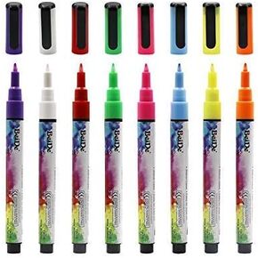 Liquid Chalk Markers, 8-Color Superfine 1 mm Tip Erasable Marker Pen, Suitable for Glass, Whiteboard, Blackboard Label