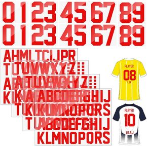 18 Sheets 216 Pieces 8 Inch Iron On Numbers Jersey T-Shirt 2 Inch Iron On Letters Patches Kit, 0 to 11 Iron-on Numbers A to Z Heat Transfer Letters for Jersey Football Baseball Team Name