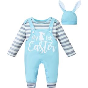 Baby Boys Girls My First Valentine's Day Outfits Romper with Hat