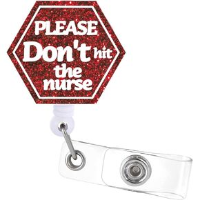 Badge Reel Retractable with Alligator Clip I Got Your Back Funny Nurse Name Badge Accessory Acrylic Badge Holder for RN LPN Nurse Student Teacher Doctor Medical Assistant Work Office