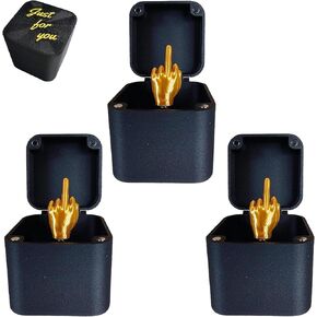 3 Packs Middle Finger in a Box, Finger Surprise Gift Box, FSurprising Reveal Give Others a Different Surprise, 3D Printed Finger in a Surprise Prank Pop up Gift Bo