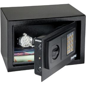 FireKing Gary Personal Safe with Electronic Lock, Compact Safe, Home Storage with Bolt Down Kit, Programmable Home Safes, Gray