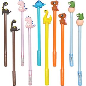 30PCS Cartoon Dinosaur Pens Fun Animal Gel Pens Cute Dino Pens For School Party Birthday Christmas School Office