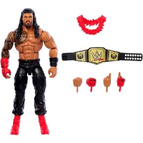 Mattel WWE Top Picks Elite Action Figure & Accessories Set, Roman Reigns 6-inch Collectible with Swappable Hands, Ring Gear & 25 Articulation Points