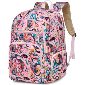 Large Backpack for Women College Bookbag with Laptop Compartment Back Packs with Lots of Pockets Pink School Book Bags for Girls Women Travel Backpacks with Trolley Sleeve Morrales Mochilas para Mujer