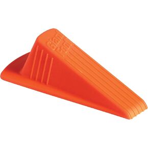 Master Caster Giant Foot Doorstop, No-Slip Rubber Wedge, 3.5w X 6.75d X 2h, Safety Orange