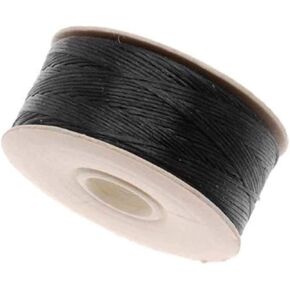 3 X 64-Yard NYMO Nylon Beading Thread Size D for Delica Beads, Black (Pack of 3 bobbins)