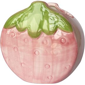 1 Pcs Strawberry Ceramic Makeup Brush Holder,Ceramic Strawberry Pencil Holder,Strawberry Makeup Brush Storage Holder,Strawberry Pencil Holder for Desk Strawberry Desk Accessories (Red)