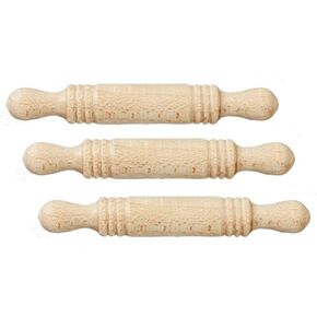 Dollhouse 3 Rolling Pins Miniature Baking Kitchen Accessory 1:12 Scale Small