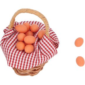 Dolls House Easter Basket with Chocolate Bunny Miniature 1:12 Scale Accessory for Home Office Dollhouse Decor (1)