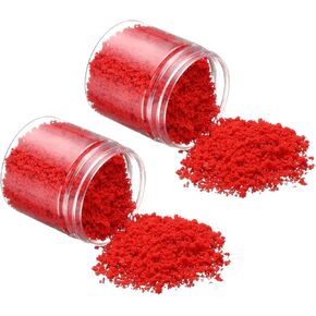 Model Flower Grass, 185ml Capacity, Fake Miniature Flower Grass Tree Sponge Red - (Applications: DIY Dollhouse Fairy Garden Model Railway Landscape), 2-Pieces