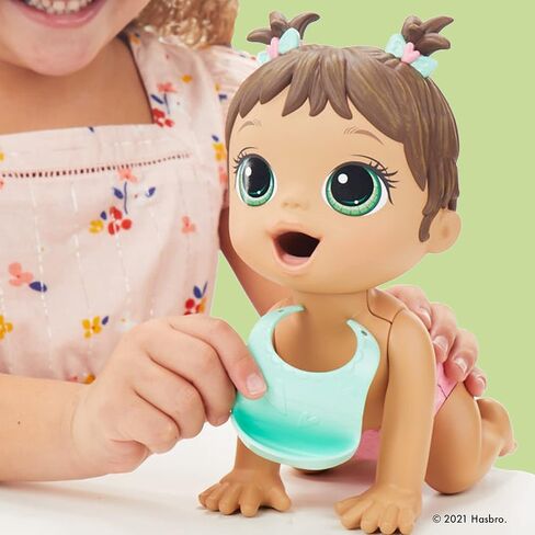 Baby Alive Lil Snacks Doll, Eats and Poops, Snack-Themed 8-Inch Baby Doll, Snack Box Mold, Toy for Kids Ages 3 and Up, Brown Hair in Kuwait