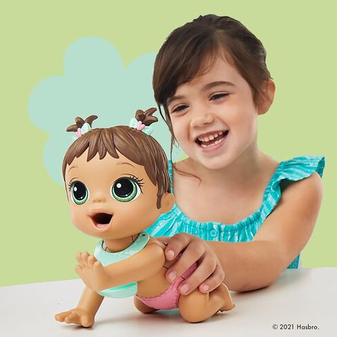 Baby Alive Lil Snacks Doll, Eats and Poops, Snack-Themed 8-Inch Baby Doll, Snack Box Mold, Toy for Kids Ages 3 and Up, Brown Hair in Kuwait