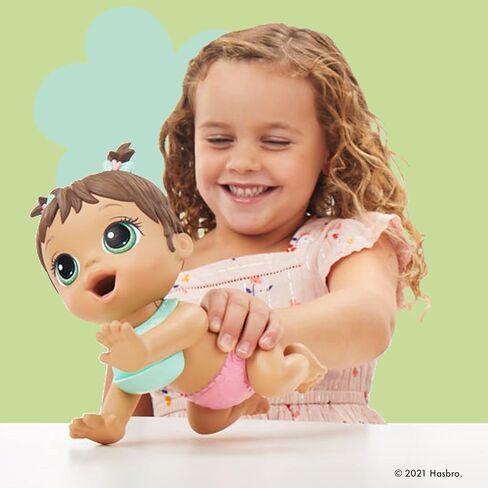 Baby Alive Lil Snacks Doll, Eats and Poops, Snack-Themed 8-Inch Baby Doll, Snack Box Mold, Toy for Kids Ages 3 and Up, Brown Hair in Kuwait