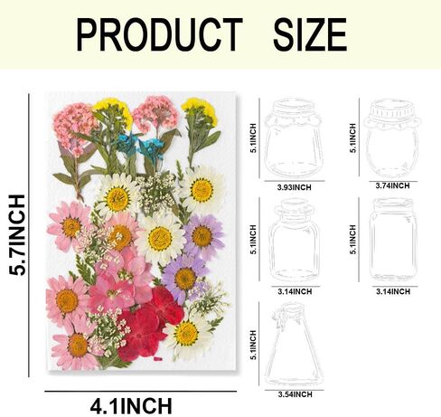 48 Pcs DIY Dried Flower Bookmark kit, transparent dried pressed flowers bookmarks making kit, clear sprout Page bookmarks set, Include Dried Flowers Handmade Bookmark for Students Teachers Reading in Kuwait