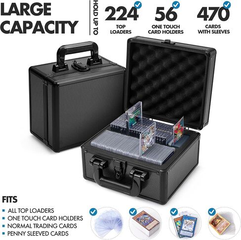 FunGuys Toploader Storage Box, Sports Card Storage Case, Top Loader Card Storage, Top Loader Storage Boxes, Trading Card Case Holds 400+ Card, One Touch Card Holder in Kuwait