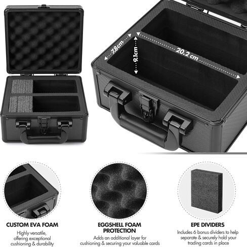 FunGuys Toploader Storage Box, Sports Card Storage Case, Top Loader Card Storage, Top Loader Storage Boxes, Trading Card Case Holds 400+ Card, One Touch Card Holder in Kuwait