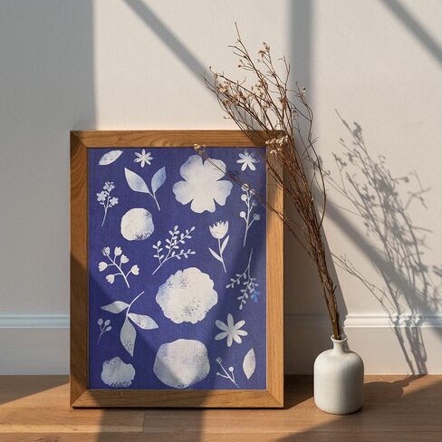 40 Sheets Sun Print Paper Kit Cyanotype Paper, A5 Sun Art Paper, High Sensitive Nature Sun/Solar Activated Sun Printing Art Drawing Paper for Arts Crafts DIY Project (5.8x 8.3 Inch) in Kuwait