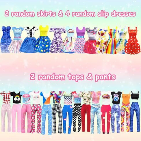 82pcs دمية الملابس والإكسسوارات مع خزانة دمية للدمية 11.5 بوصة - مجموعة تصميم أزياء مجموعة بما في ذلك فساتين الأزياء الأزياء أزياء الأزياء وأكياس شماعات السراويل للبنات in Kuwait