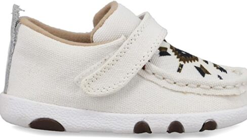 Twisted X Infant's Driving Moc، Moc Toe، Bomber، أبيض متعدد، ووردي، 7 M in Kuwait
