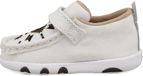 Twisted X Infant's Driving Moc، Moc Toe، Bomber، أبيض متعدد، ووردي، 7 M in Kuwait