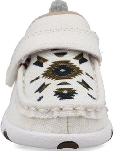 Twisted X Infant's Driving Moc، Moc Toe، Bomber، أبيض متعدد، ووردي، 7 M in Kuwait