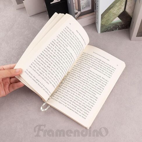 Framendino ، 12 Pack Metal Lockmark Hairpin Hook Hook Tibetan Silver Silver Book Book مع حلقة لصياغة in Saudi Arabia