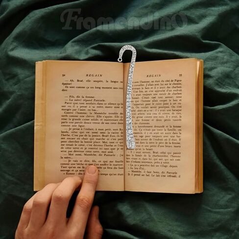 Framendino ، 12 Pack Metal Lockmark Hairpin Hook Hook Tibetan Silver Silver Book Book مع حلقة لصياغة in Saudi Arabia