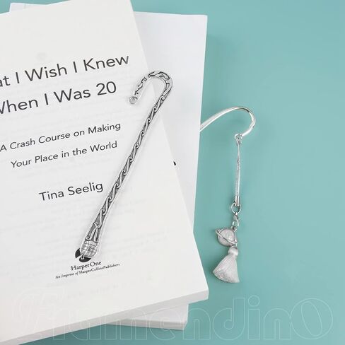 Framendino ، 12 Pack Metal Lockmark Hairpin Hook Hook Tibetan Silver Silver Book Book مع حلقة لصياغة in Saudi Arabia