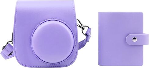 Protective Camera Case for Fujifilm Instax Mini 11 12 9 Instant Camera with Instax Mini Album, Photo Album for Fujifilm Instax Mini Camrea, PU Leather Bag Cover with Removable Adjustable Strar (Blue) in Saudi Arabia