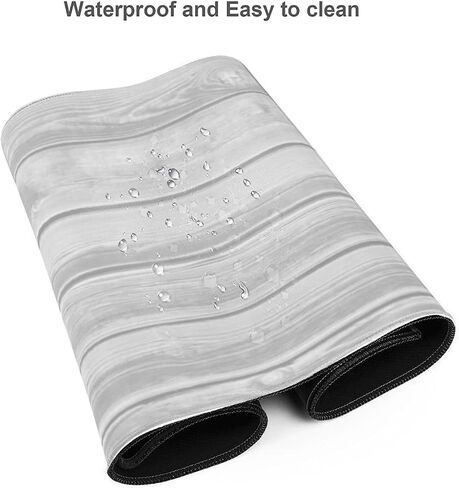 Famame Laptop Mouse Pad Black Paw Wooden Print Desk Mat with Stitched Edges 31.5X 11.8 inch Non-Slip Large Keyboard Rubber Writing Table Mat for Office Home in Kuwait