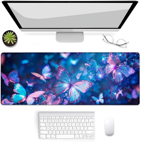 Gaming Mouse Pad, Ocean Shark Mouse Pad, Desk Mat, Non-Slip Rubber Base MousePads for Computers Laptop Office School Home Accessories Decor 31.5" x 11.8" in Kuwait