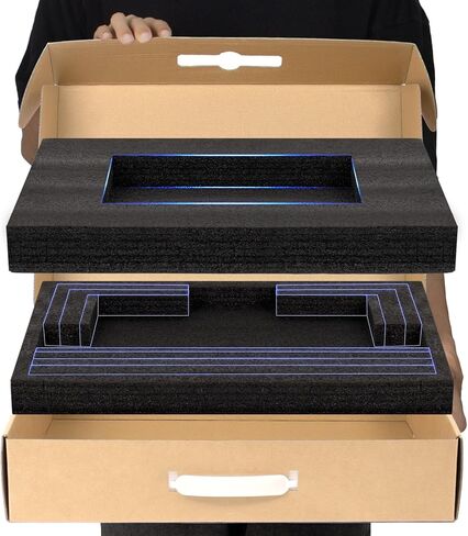 Laptop Shipping Box with Protection Foam, Cardboard Laptop Box for Shipping, Laptop Shipping Boxes for 11"-17 in Saudi Arabia