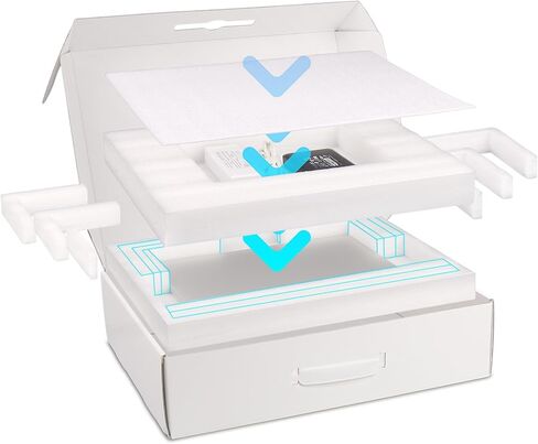Laptop Shipping Box with Protection Foam, Cardboard Laptop Box for Shipping, Laptop Shipping Boxes for 11"-17 in Saudi Arabia
